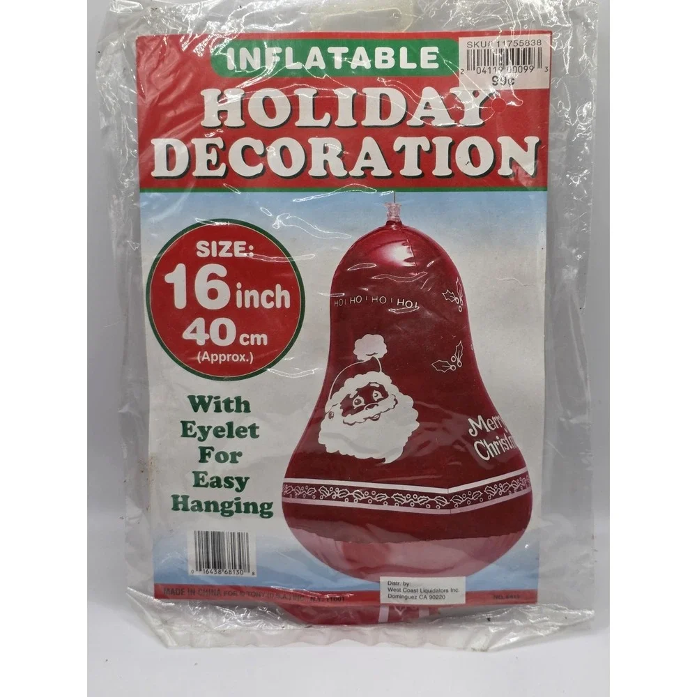 Vintage Blowup Holiday 3-d Ball Decorations New Old Stock Set Of 3